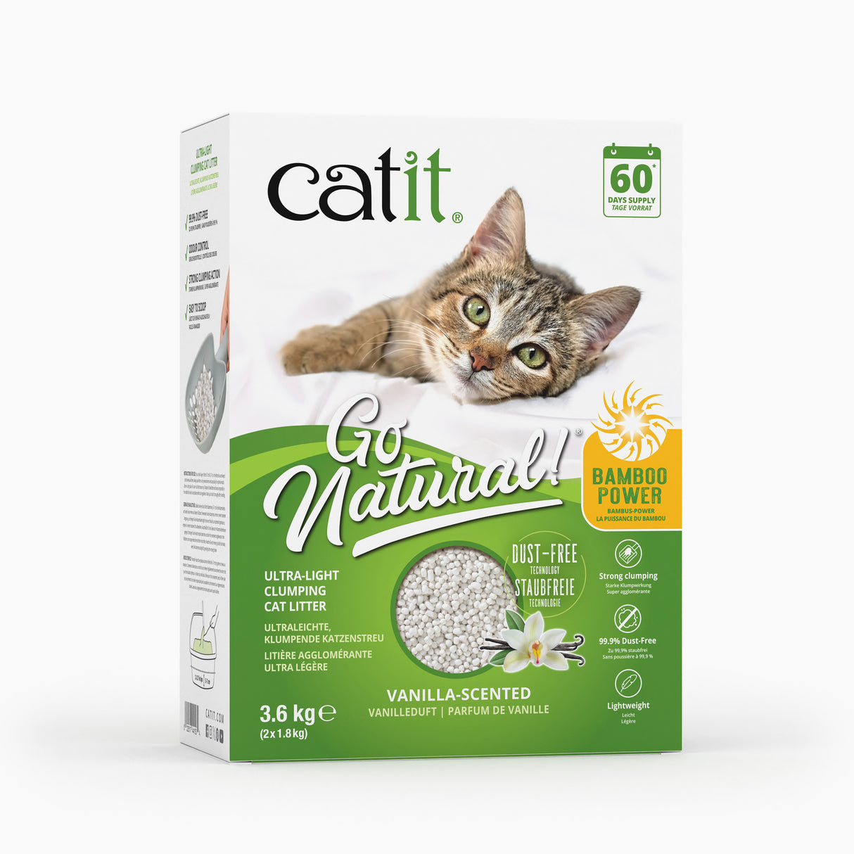 Arena Aglomerante Ultraligera para Gatos de Bambú Go Natural