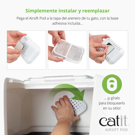 AirSift Pod - Soporte y almohadilla reductora de olores