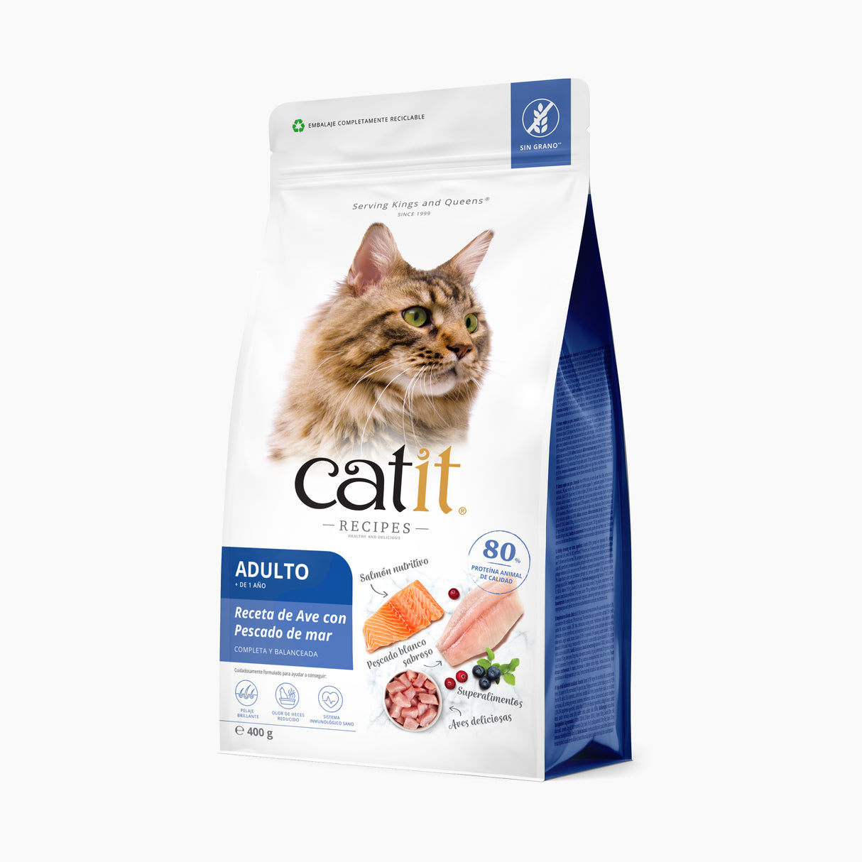 Pienso para Gatos Catit Recipes -Receta de Aves con Pescado de Mar para ADULTO